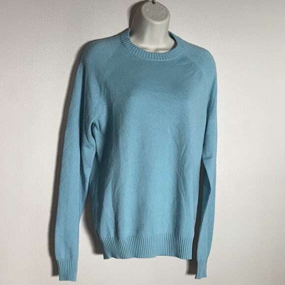 Theory Women’s Aqua 100% Cashmere Crewneck Sweater, Medium, EUC - Picture 4 of 9